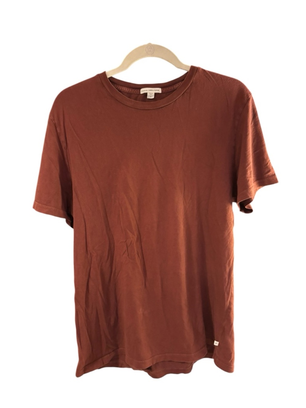 James Perse Short Sleeve Crewneck Tee - Rust Brown Size 3
